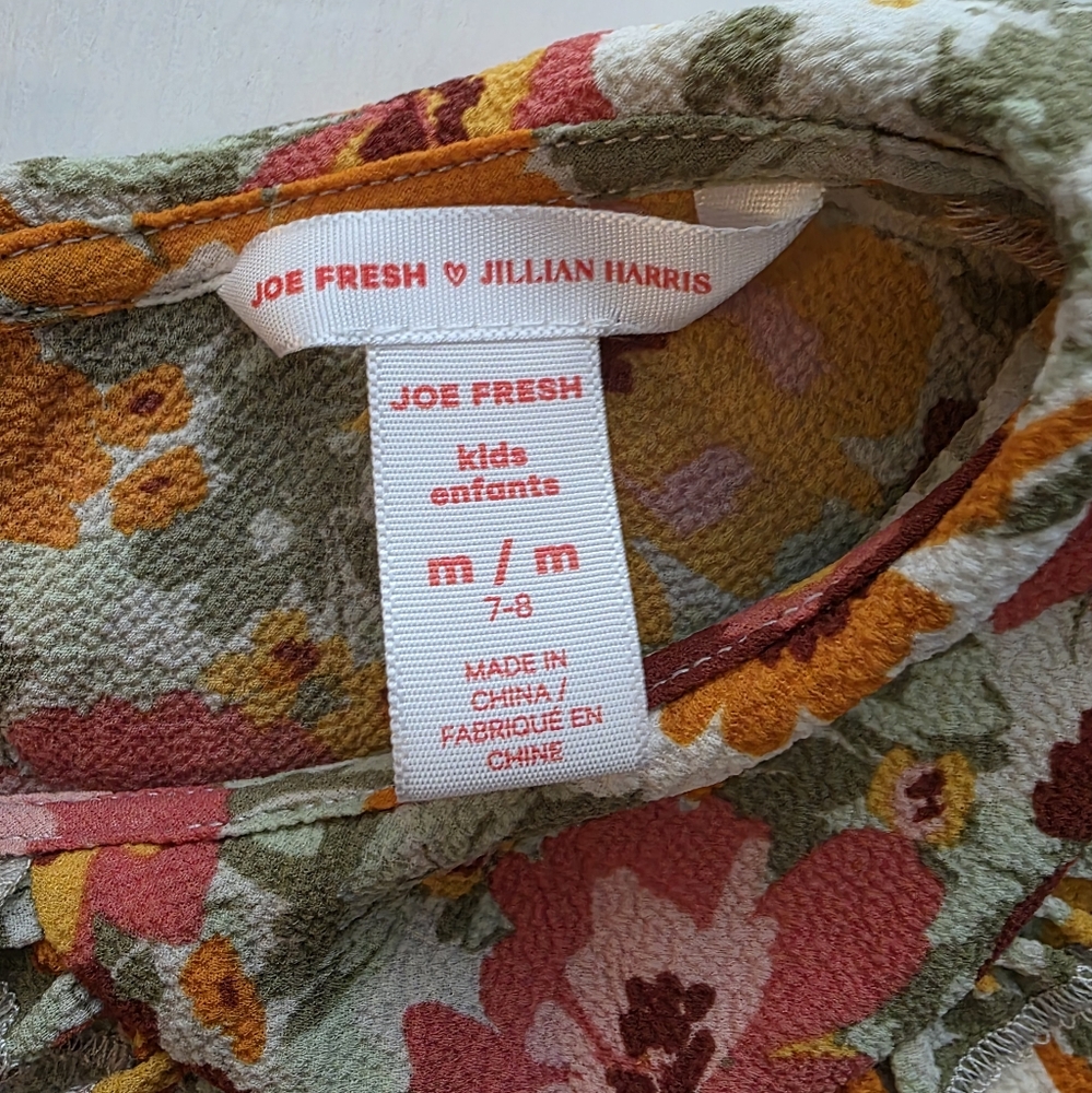 Jillian Harris - Joe Fresh - Kids Floral Dress - Size Medium - Picture 5 of 6